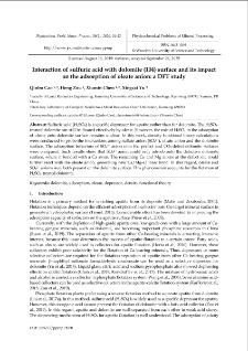 Interaction of sulfuric acid with dolomite (104) surface and its impact on the adsorption of oleate anion: a DFT study