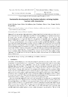 Sustainable development in the tinplate industry: refining tinplate leachate with cementation