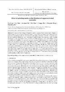 Effect of grinding media on the flotation of copper-activated marmatite