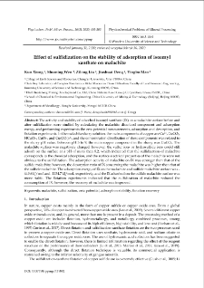 Effect of sulfidization on the stability of adsorption of isoamyl xanthate on malachite