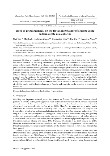 Effect of grinding media on the flotation behavior of fluorite using sodium oleate as a collector