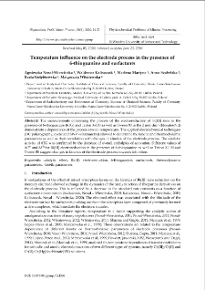 Temperature influence on the electrode process in the presence of 6-thioguanine and surfactants