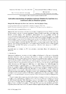 Activation mechanism of tantalum niobium flotation by lead ions in a combined collector flotation system