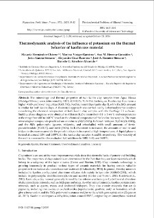 Thermodynamic analysis of the influence of potassium on the thermal behavior of kaolin raw material