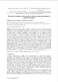 The effect of sodium carboxymethyl cellulose on the entrainment of zoisite in flotation