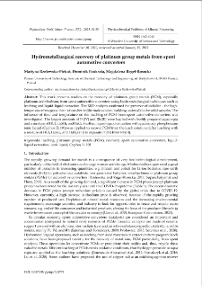 Hydrometallurgical recovery of platinum group metals from spent automotive converters