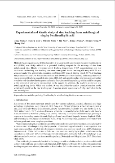 Experimental and kinetic study of zinc leaching from metallurgical slag by 5-sulfosalicylic acid