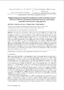 Digital image processing (DIP) application on the evaluation of iron-rich heavy mineral concentrates produced from river sand using a sequential mineral processing approach