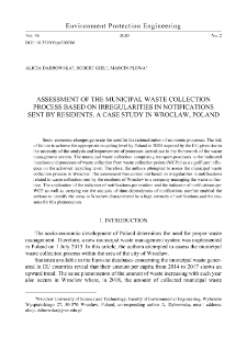 Assessment of the municipal waste collection process based on irregularities in notifications sent by residents. A case study in Wrocław, Poland