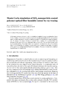 Monte Carlo simulation of SiO2 nanoparticle-coated polymer optical fiber humidity sensor by ray tracing