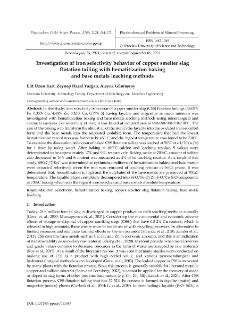 Investigation of iron selectivity behavior of copper smelter slag flotation tailing with hematitization baking and base metals leaching methods
