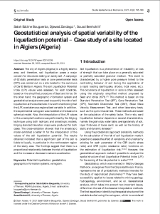 Geostatistical analysis of spatial variability of the liquefaction potential - Case study of a site located in Algiers (Algeria)