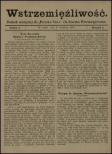 Wstrzemięźliwość : dodatek miesięczny do &bdquo;Posłańca Niedz.&rdquo; dla Bractwa Wstrzemięźliwości. R. 1 (1900), nr 2