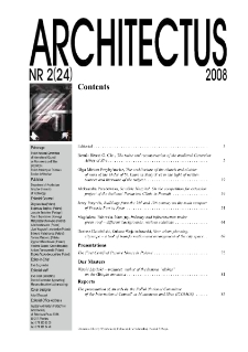 Contents [Architectus : Pismo Wydziału Architektury Politechniki Wrocławskiej, 2008, nr 2 (24)]