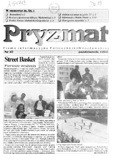 Pryzmat : Pismo Informacyjne Politechniki Wrocławskiej. Październik 1994, nr 37