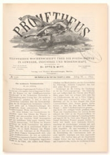 Prometheus : Illustrirte Wochenschrift über die Fortschritte in Gewerbe, Industrie und Wissenschaft. 11. Jahrgang, 1899, Nr 532