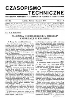 Czasopismo Techniczne. R. 60, Marzec - Kwiecień 1947, Nr 3-4