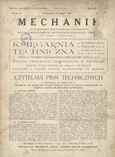 Mechanik : ilustrowany dwutygodnik techniczny : organ Stowarzyszenia Mechaników Polskich z Ameryki, Rok VII, 15 lutego 1925, Zeszyt IV