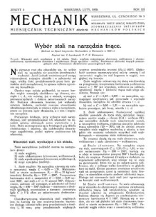 Mechanik : miesięcznik techniczny, Rok XII, Luty 1930, Zeszyt 2