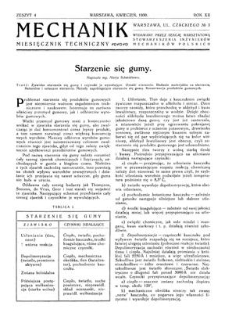 Mechanik : miesięcznik techniczny, Rok XII, Kwiecień 1930, Zeszyt 4