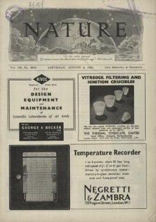 Nature : a Weekly Journal of Science. Volume 156, 1945 August 4, No. 3953