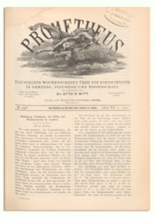 Prometheus : Illustrirte Wochenschrift über die Fortschritte in Gewerbe, Industrie und Wissenschaft. 12. Jahrgang, 1901, Nr 598