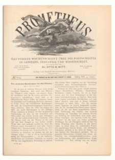Prometheus : Illustrirte Wochenschrift über die Fortschritte in Gewerbe, Industrie und Wissenschaft. 12. Jahrgang, 1901, Nr 614