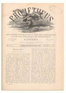 Prometheus : Illustrirte Wochenschrift über die Fortschritte in Gewerbe, Industrie und Wissenschaft. 12. Jahrgang, 1901, Nr 620