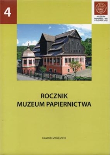 Wstęp [Rocznik Muzeum Papiernictwa, tom IV]