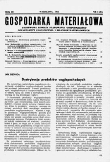 Gospodarka Materiałowa, Rok III, czerwiec 1951, nr 6 (28)