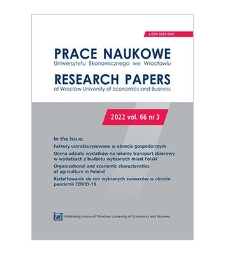 Spis treści [Prace Naukowe Uniwersytetu Ekonomicznego we Wrocławiu = Research Papers of Wrocław University of Economics; 2022; vol. 66, nr 3]