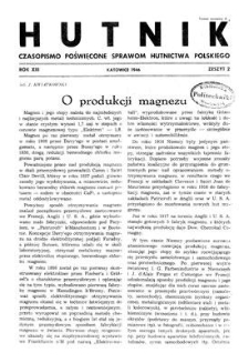 Hutnik : czasopismo poświęcone sprawom hutnictwa polskiego. R. 13, 1946, Zeszyt 2