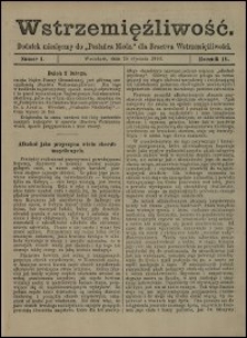 Wstrzemięźliwość : dodatek miesięczny do „Posłańca Niedz.” dla Bractwa Wstrzemięźliwości. R. 4 (1903), nr 2