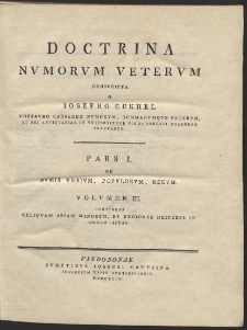 Doctrina Nvmorvm Vetervm Conscripta A Josepho Eckhel [...] - T. 3