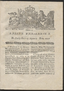 Gazeta Warszawska. R.1786 Nr 7
