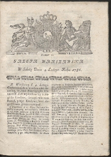 Gazeta Warszawska. R.1786 Nr 10