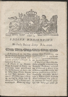 Gazeta Warszawska. R.1786 Nr 13