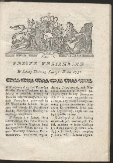 Gazeta Warszawska. R.1786 Nr 16