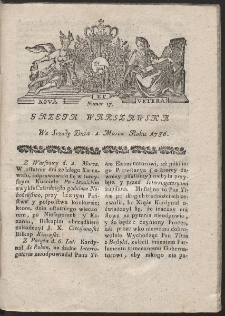 Gazeta Warszawska. R.1786 Nr 17