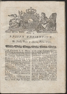Gazeta Warszawska. R.1786 Nr 19