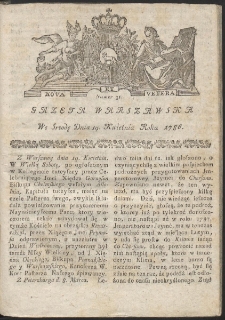 Gazeta Warszawska. R.1786 Nr 31