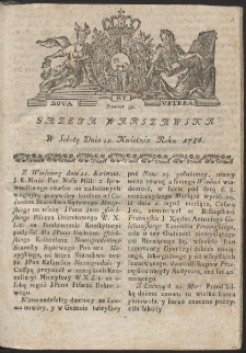 Gazeta Warszawska. R.1786 Nr 32