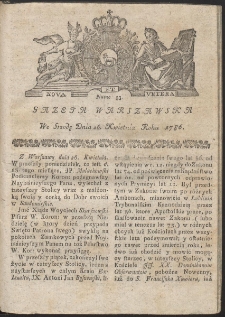 Gazeta Warszawska. R.1786 Nr 33
