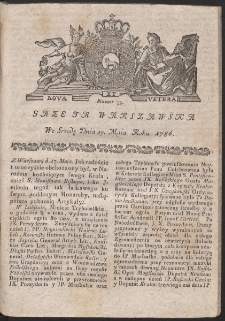 Gazeta Warszawska. R.1786 Nr 39