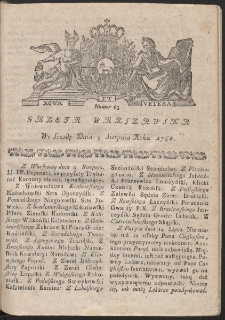 Gazeta Warszawska. R.1786 Nr 63
