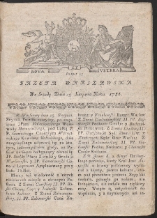 Gazeta Warszawska. R.1786 Nr 67