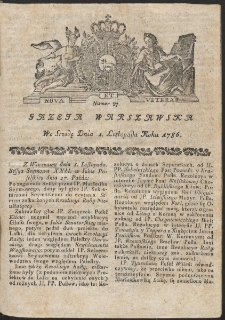 Gazeta Warszawska. R.1786 Nr 87