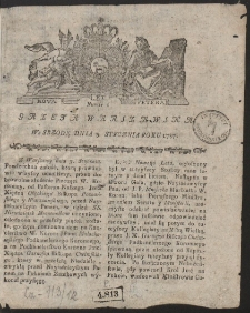 Gazeta Warszawska. R.1787 Nr 1