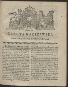 Gazeta Warszawska. R.1788 Nr 13