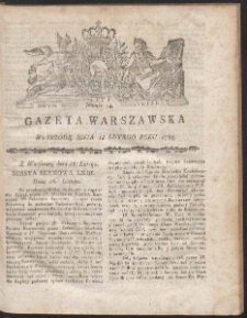 Gazeta Warszawska. R.1789 Nr 14